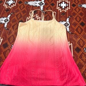 SHEIN yellow pink ombre lake dress